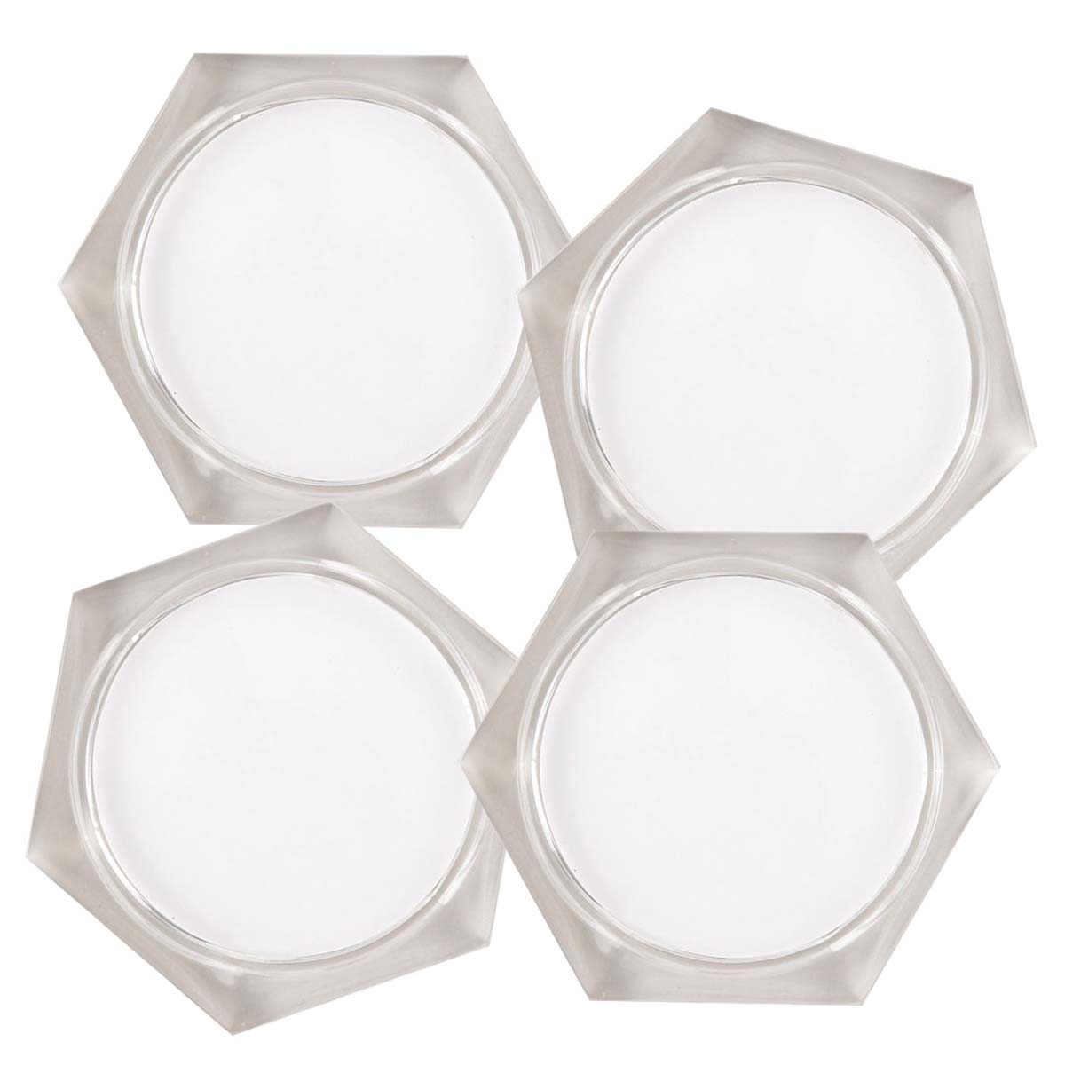 Hexagon , Set of 4 Acrylic Coasters